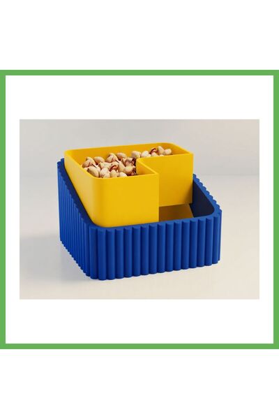 TheGencoo 3D-Printed Pistachio Bowl - Dual-Chamber Shell Separator Serving Bo...