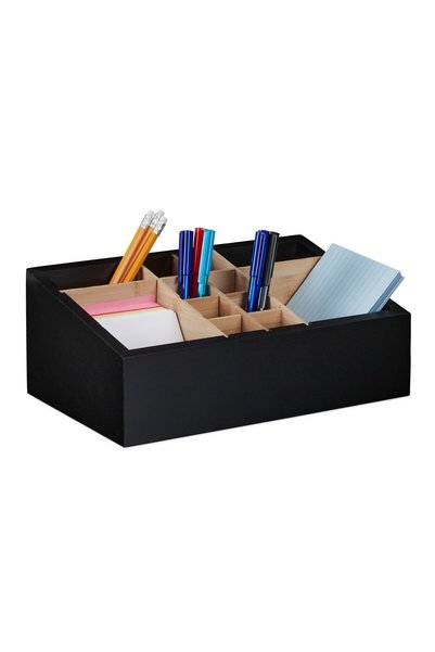 Relaxdays Organizator de birou cu 12 compartimente, Relaxdays, MDF/bambus