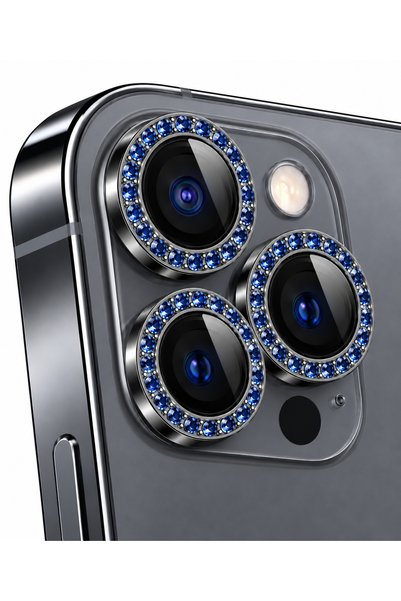 Sunix iPhone 15 Pro Blue Stone Camera Lens Protector