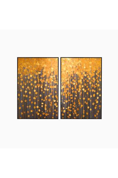 Luxcanva Set 2 Tablouri Canvas Ploaie De Lumini 100x70 cm (2 x 50x70) cu Rama...