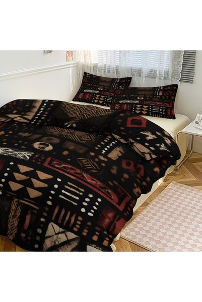LEADER GLOBAL High Comfort Boho Bedding Set 3Pcs, Household Decor Bedding