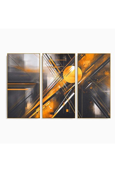 Luxcanva Set 3 Tablouri Canvas Impactul Viitorului 180x120 cm (3 x 60x120) cu...