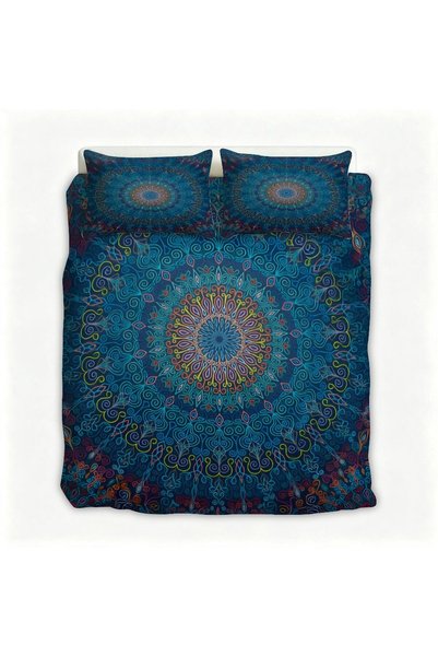 LEADER GLOBAL Premium Bohemian Flannel Bed Linen 3PCS Set, Soft Flannel Bed C...