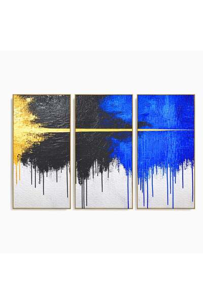 Luxcanva Set 3 Tablouri Canvas Impactul Culorilor 180x120 cm (3 x 60x120) cu ...