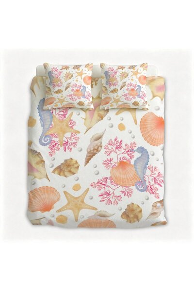 LEADER GLOBAL Stylish Home Flannel 3Pcs Bedding Set, Bohemian Bedroom Essenti...