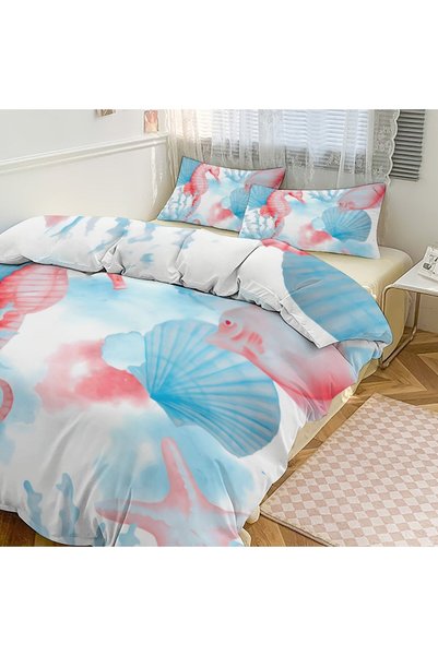 LEADER GLOBAL Boho Household Decor Bedding Set 3Pcs, Comfortable Night Bedding