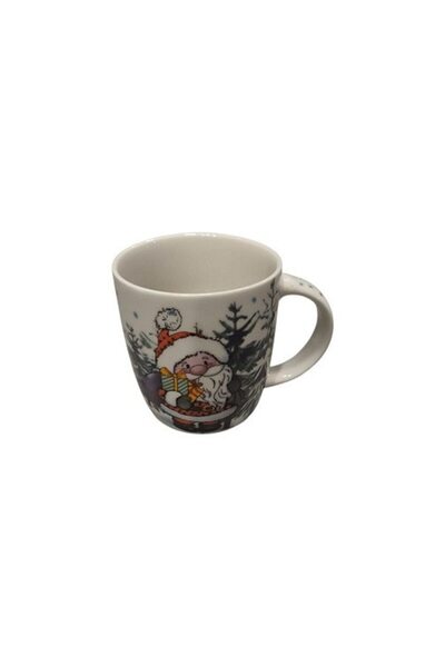 Clini cană ceramică, decor Moș Crăciun, 330 ml