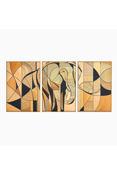 Luxcanva Set 3 Tablouri Canvas Contururi Naturale 240x120 cm (3 x 80x120) cu ...