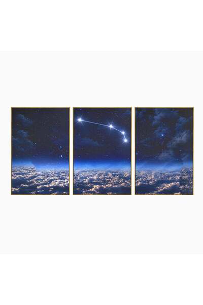 Luxcanva Set 3 Tablouri Canvas Constelatie Deasupra Norilor 240x120 cm (3 x 8...