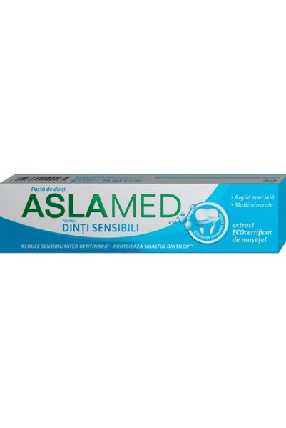 AslaMed Pasta de Dinti pentru Dinti Sensibili AslaMed, 75 ml