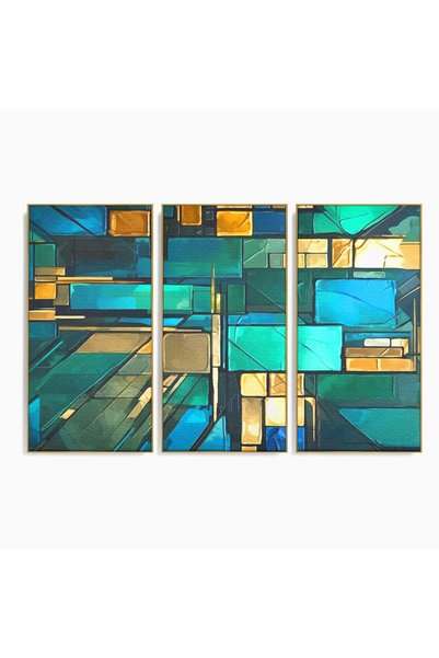 Luxcanva Set 3 Tablouri Canvas Intre adanc si lumina 150x100 cm (3 x 50x100) ...