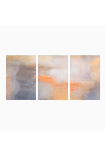 Luxcanva Set 3 Tablouri Canvas Abstract Colors 240x120 cm (3 x 80x120) pe Sas...