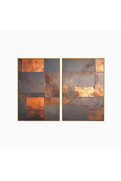 Luxcanva Set 2 Tablouri Canvas Memoria ruginii 200x150 cm (2 x 100x150) cu Ra...