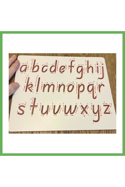 TheGencoo 3D-Printed Lowercase Letter Writing Template - Arrow-Guided Alphabe...