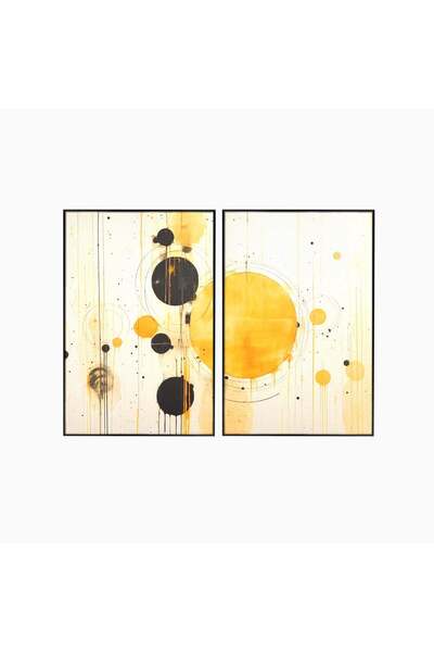 Luxcanva Set 2 Tablouri Canvas Orologiul Universului 80x60 cm (2 x 40x60) cu ...