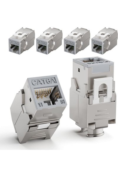 KASTWAVE 6 قطع من موصلات RJ45 من نوع "كيستون" من الفئة Cat6A، موصل "كيستون" م...