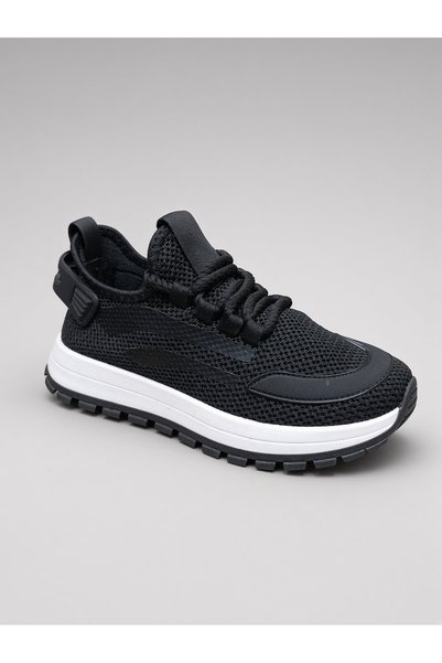 Kemal Aygün -Gameon Men's Black Knit Sneakers – Lightweight Knit Fabric, Whit...