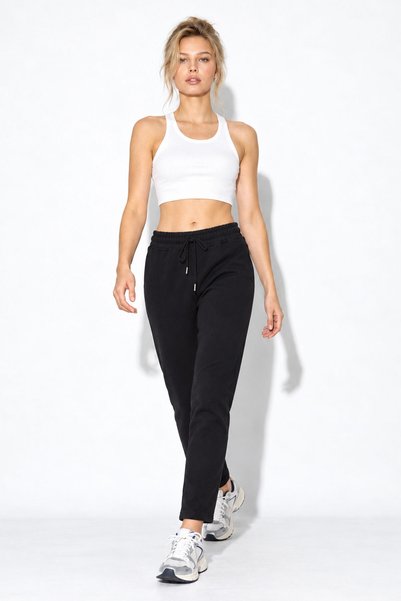 VENA Larissa Regular Fit Pamuklu Eşofman Altı-Siyah