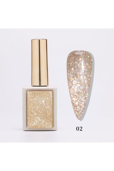 global fashion Ημιμόνιμο Βερνίκι Νυχιών Golden Sand Gel 15 ml, 02