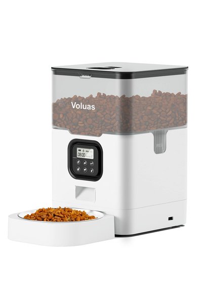 VOLUAS Automatic Pet Feeders for Cats and Dogs, Dry Food Dispenser with Desic...