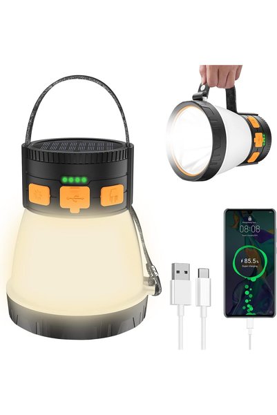 Generic مصباح يدوي LED قابل لإعادة الشحن، 1500 لومن، مناسب للتخييم |   فانوس ...