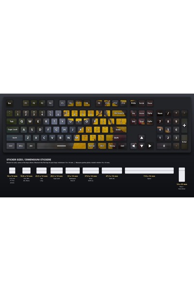 OEM Stickere Tastatura Set SPini de Trandafir, Design Panoramic Continuu, For...