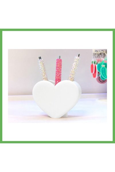 TheGencoo 3D-Printed Shaped Pencil Holder - Desktop Organizer - White GEN01