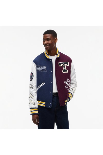 Tommy Hilfiger Letterman Wool Varsity Men's Navy Blue Jacket