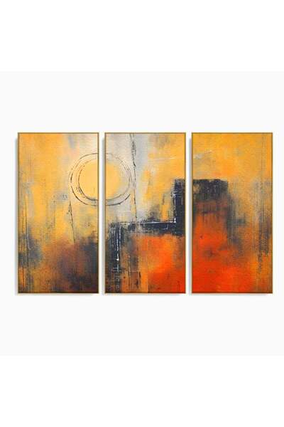 Luxcanva Set 3 Tablouri Canvas Infinite Flow 180x120 cm (3 x 60x120) cu Rama ...