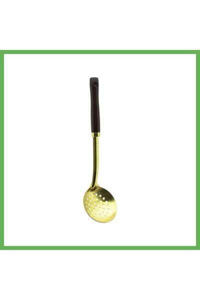TheGencoo Servis Kevgir Metal Strappy Wooden Handle GEN01
