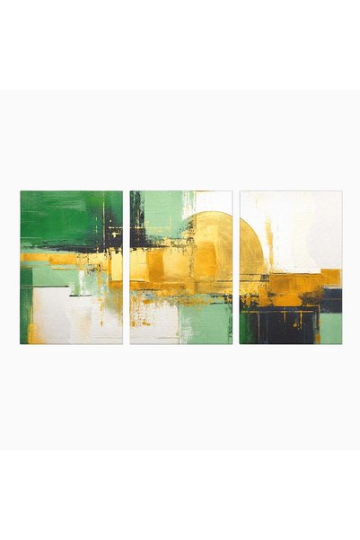 Luxcanva Set 3 Tablouri Canvas Armonie Abstracta 240x120 cm (3 x 80x120) pe S...