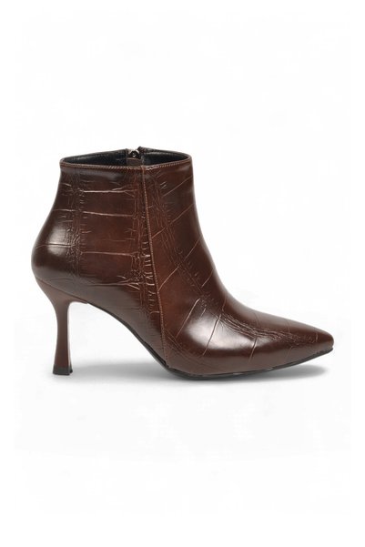 AYAKMOD Cizme elegante pentru femei cu toc stiletto și model „Kroko” 448237