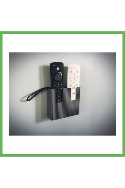 TheGencoo 3D-Printed Wall-Mounted Remote Control Holder with Textured Linear ...