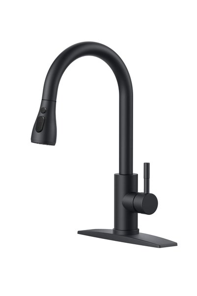 Generic Black Kitchen Faucet, 304 Stainless Steel Kitchen Faucet with Pull Do...