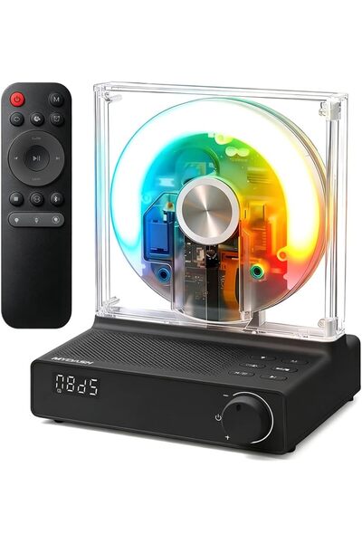 MYDASH CD Player portabil, Bluetooth 5.4, difuzor de 5W, baterie reîncărcabil...