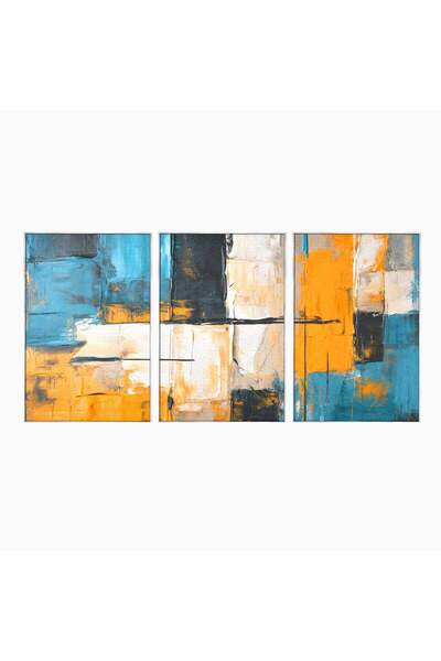 Luxcanva Set 3 Tablouri Canvas Spatii care tac 240x120 cm (3 x 80x120) cu Ram...