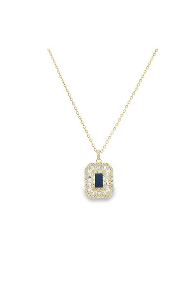 Bijuteria SORELLY 14k Gold-Plated Silver Chain with Queen White Stones