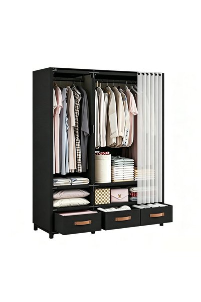 U-HOOME U HOOME Closet Organizers and Storage with Heavy Duty Metal Frame,Por...