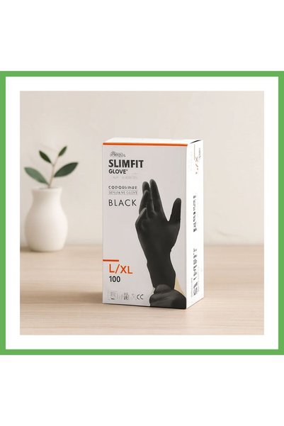 TheGencoo Nitrile Examination Gloves, Black, XL, Powder-Free, Pack of 100, GEN01