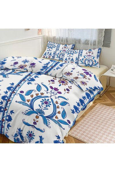 LEADER GLOBAL Chic Bohemian 3 Pieces Bedding Set, Fashion Duvet Cover Set