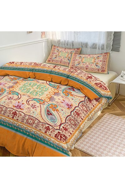LEADER GLOBAL High Comfort Boho Bedding Set 3Pcs, Household Decor Bedding