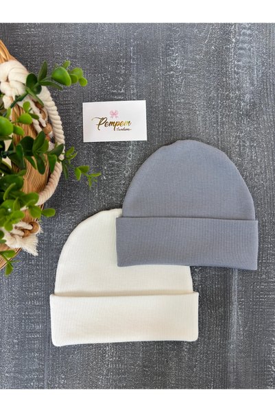 pempem bandana Baby Boy 2-Pack Kaskorse Plain Beanie