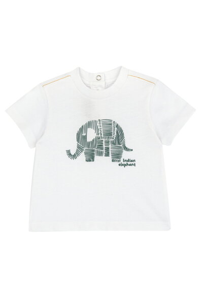 Chicco Tricou copii Chicco, alb cu model, 01869-70MFCO