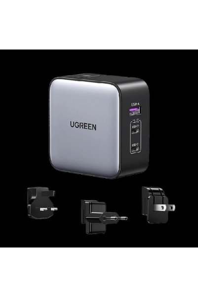 Generic Brand شاحن جداري يوجرين نيكسود GaN بمنفذين USB-C وبمنفذ USB متعدد الم...