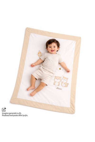 Chicco Paturica landou si husa Chicco, Alb cu model, 01609-70MFCI