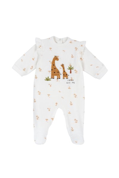 Chicco Salopeta bebelusi din velur, Crem, 02793-71MFCI