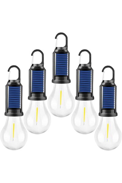 Generic مجموعة من 5 مصابيح LED للاستخدام في التخييم، مصابيح خيمة قابلة لإعادة...