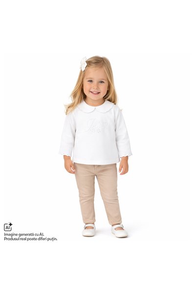 Chicco Bluza copii Chicco, Alb cu model, 01854-70MFCO