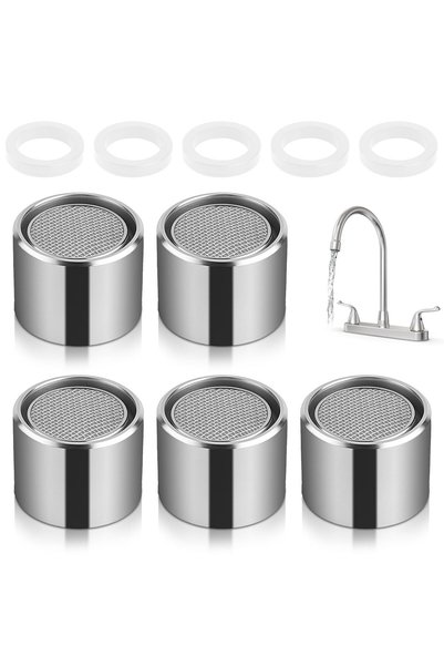 GENERAL 5 Pcs Faucet Aerators Female, Filter Kitchen Faucet Aerator with Bras...