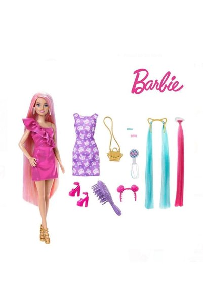 Barbie Papusa cu Par Colorat - Mattel